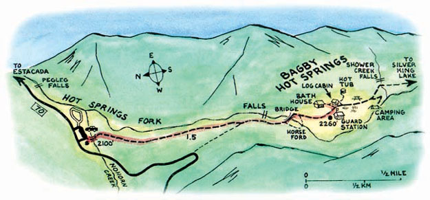Bagby Hot Springs Map