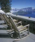 Crater Lake Lodge provides a great place to stay and excellent seats for beauty. Photo by William Sullivan